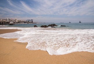 Praia Caleta Abarca em Viña del Mar