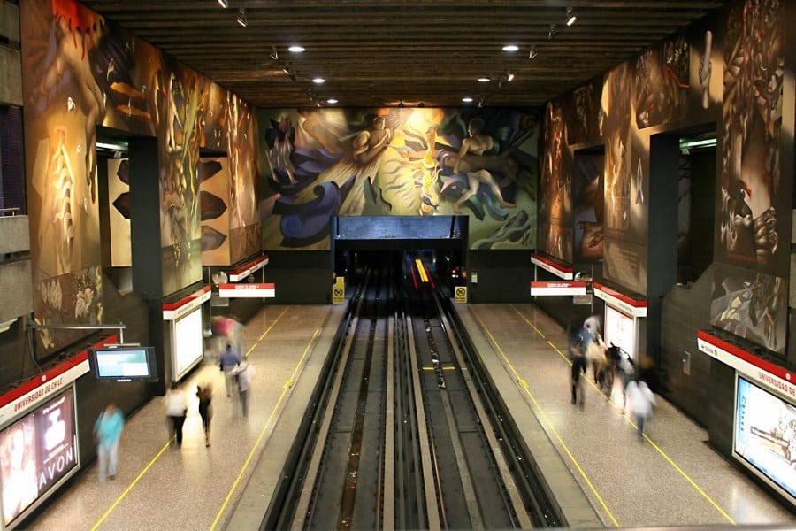 Estrutura do metrô de Santiago