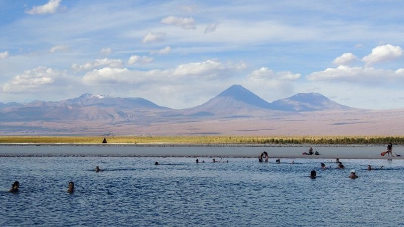 Vista da Laguna Cejar em San Pedro do Atacama
