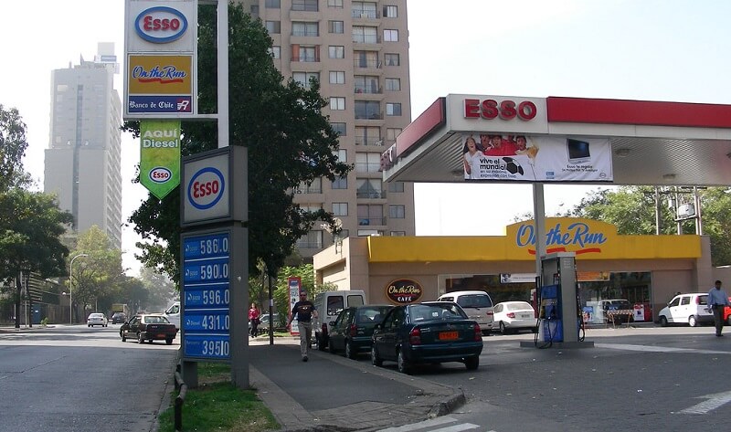 Posto de gasolina em Santiago do Chile