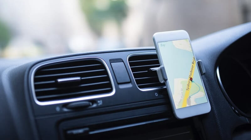 GPS de celular em carro