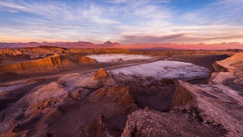 Pôr do sol no Valle de la Luna, San Pedro de Atacama
