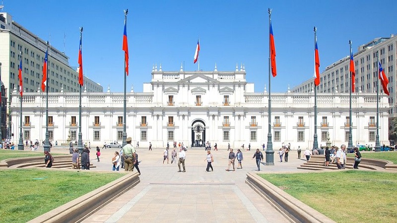 Fachada do Palácio de la Moneda em Santiago