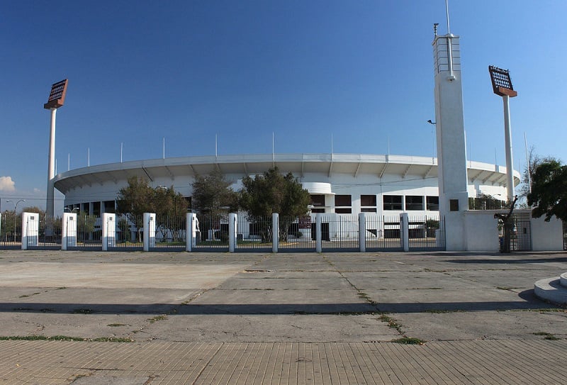 Fachada do Estádio Nacional em Santiago do Chile