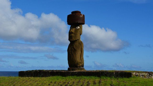Moai do Complexo Tahai na Ilha de Páscoa
