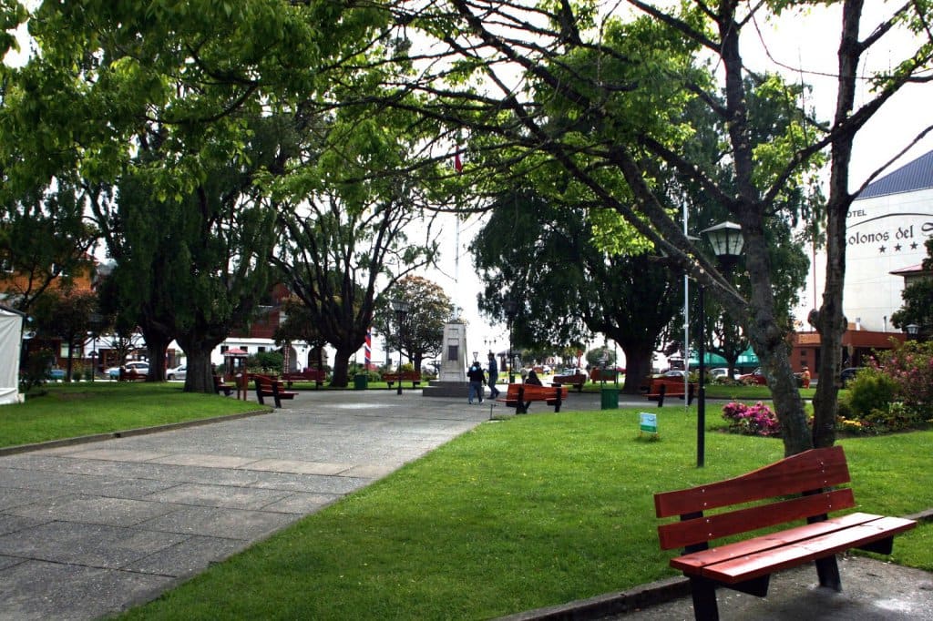 Plaza de Armas em Puerto Varas, no Chile