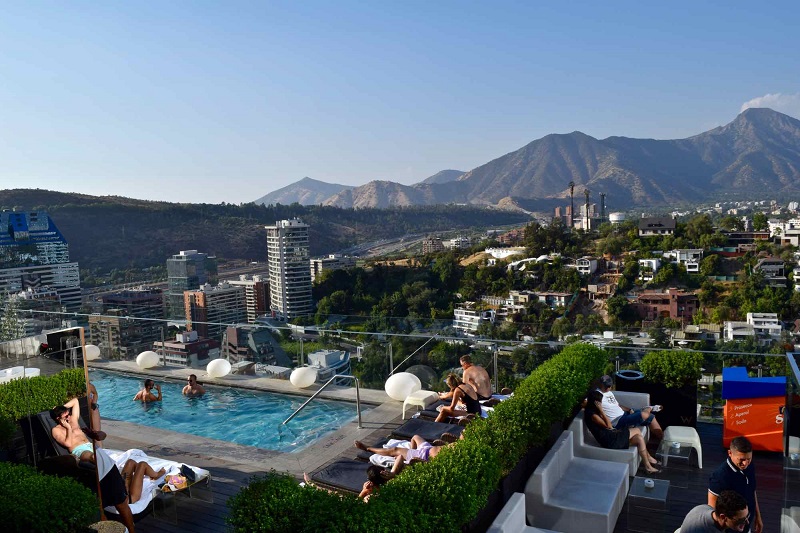 Área de lazer de hotel em Santiago do Chile