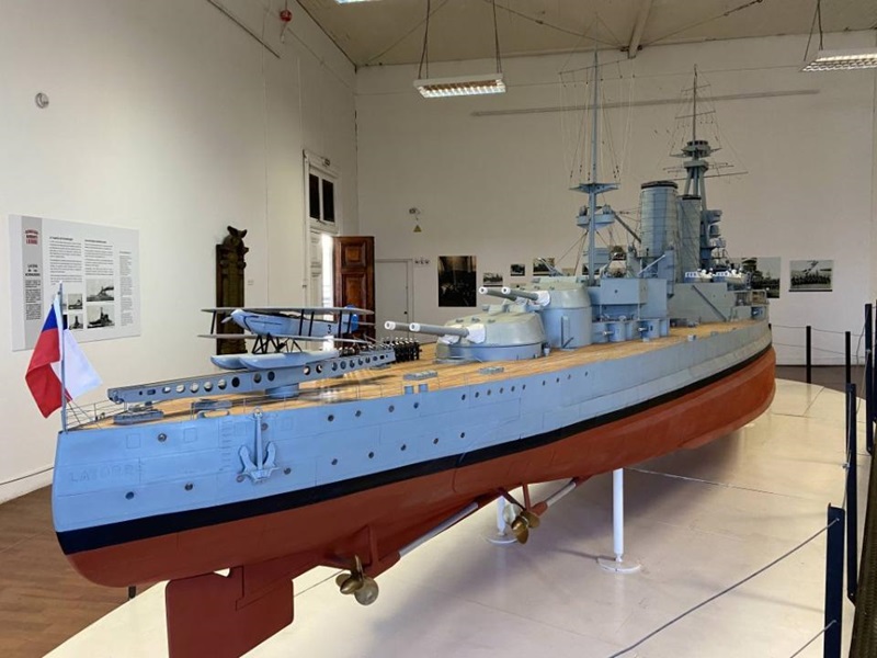 Peça exposta no Museu Naval e Marítimo em Valparaíso