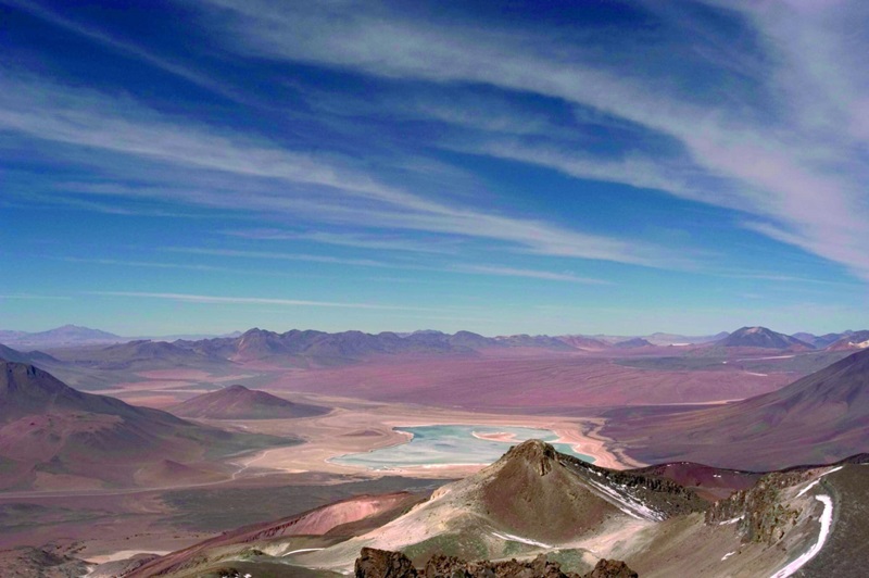 Vista do topo do Vulcão Cerro Toco em San Pedro de Atacama